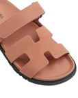 Hermès Chypre Sandals Suede Nude Goatskin