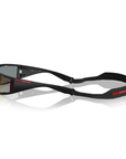 Prada Linea Rossa SPS A04 1BO-10J Matte Black Frame Dark blue with Violet Lens Sunglasses