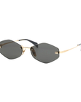 Ana Hickmann AH3306 04D Gold Frame Black Lens Sunglasses