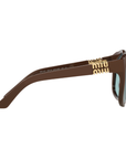 Miu Miu SMU A07 24D-20R Oversize Oval Brown Frame Sunglasses