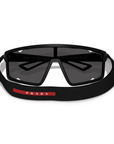 Prada Linea Rossa SPS A03 180-5S0 Matte Black Frame Dark Grey Lens Sunglasses