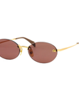 Ana Hickmann AH3305 04E Gold Frame Red Lens Sunglasses