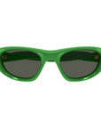 Bottega Venetta BV1184S 003 Green Frame with Dark Grey Lens Sunglasses