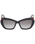Christian Louboutin - LB0011 01B Black Silver Sunglasses