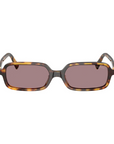 Miu Miu - SMU 11Z 14L Purple Brown Havana Rectangular Sunglasses