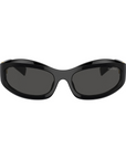 Miu Miu - SMU 14Z 16K-08Z Grey Black Oval Sunglasses