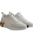 Hermès Bouncing Sneaker White Mesh Blanc Brown