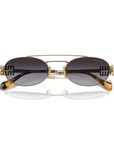 Miu Miu - SMU 54Z ZVN-70D Brown Brass Oval Sunglasses