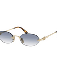 Miu Miu - SMU A54 ZVN80 Pink Pale Gold Oval Sunglasses