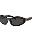 Miu Miu - SMU 14Z 16K-08Z Grey Black Oval Sunglasses