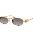 Miu Miu - SMU 54Z 5AK-30C Grey Gradient Gold Oval Sunglasses