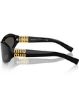 Miu Miu - SMU 14Z 16K-08Z Grey Black Oval Sunglasses