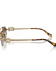 Miu Miu - SMU 54Z ZVN-70D Brown Brass Oval Sunglasses
