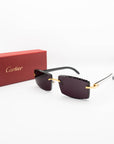 Cartier Sunglasses "C Allongé de Cartier" Black D. Cut Lenses