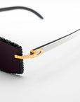 Cartier Sunglasses "C Allongé de Cartier" Black D. Cut Lenses