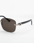 Cartier Sunglasses "C Allongé Diamond De Cartier" Smoked Lenses