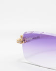 Cartier Sunglasses "C Allongé Diamond De Cartier" Amethyst Lenses