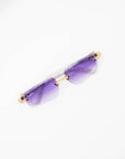 Cartier Sunglasses "C Allongé Diamond De Cartier" Amethyst Lenses