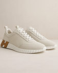 Hermès Bouncing Sneaker White Mesh Blanc Brown