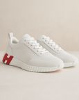 Hermès Bouncing Sneaker Air Mesh Suede Women Blanc