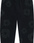Denim Tears Cotton Wreath Sweatpants Black Mono