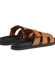 Hermès Chypre Sandal Brown Tan Leather