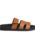 Hermès Chypre Sandal Brown Tan Leather