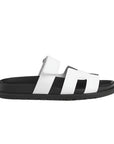 Hermès Chypre Sandal White Leather