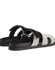 Hermès Chypre Sandal Toile Veau Prunoir/ Noir