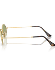 Ray-Ban RB3547 001/4E 51-21 Arista Oval Gold Frame with Green Lens Sunglasses