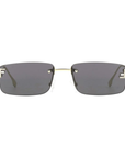 Fendi First Crystal FE4172US 32A Gold Square Sunglasses