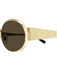 Gucci GG1854S 005 Gold Frame with Black Lense Sunglasses