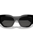 Prada SPR A09S 1AB-5S0 Black Frame Dark Grey Lens Sunglasses
