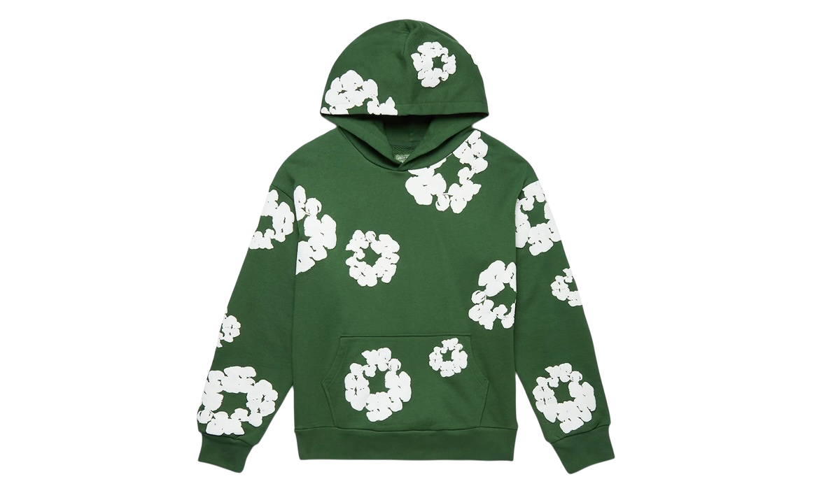 Denim Tears Cotton Wreath Hoodie Green/White