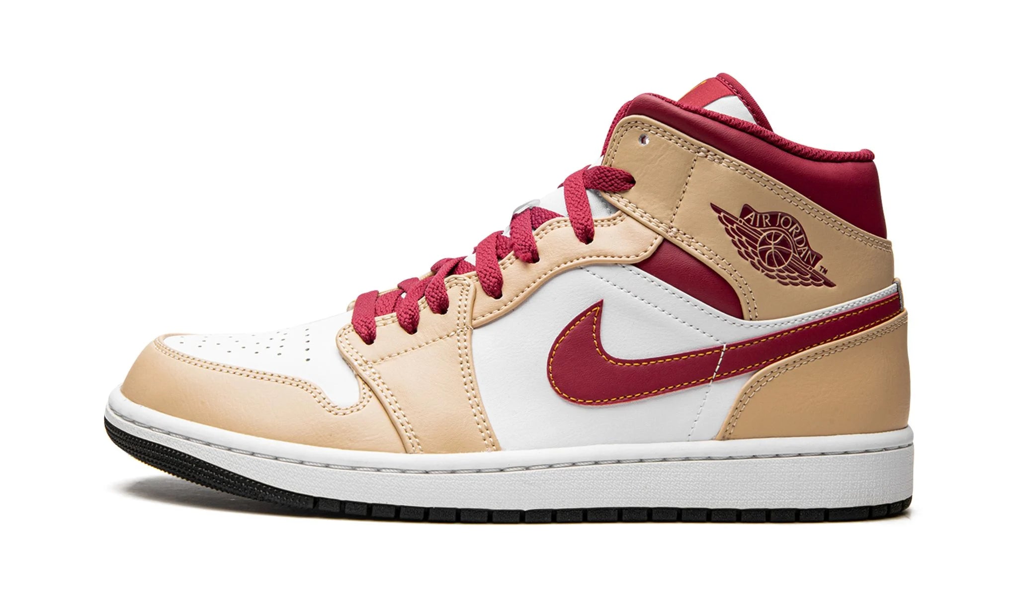 Air Jordan 1 Mid "Light Curry Cardinal" (GS)