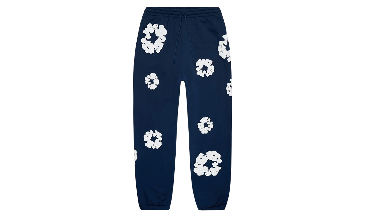 Denim Tears Cotton Wreath Sweatpant Navy/White