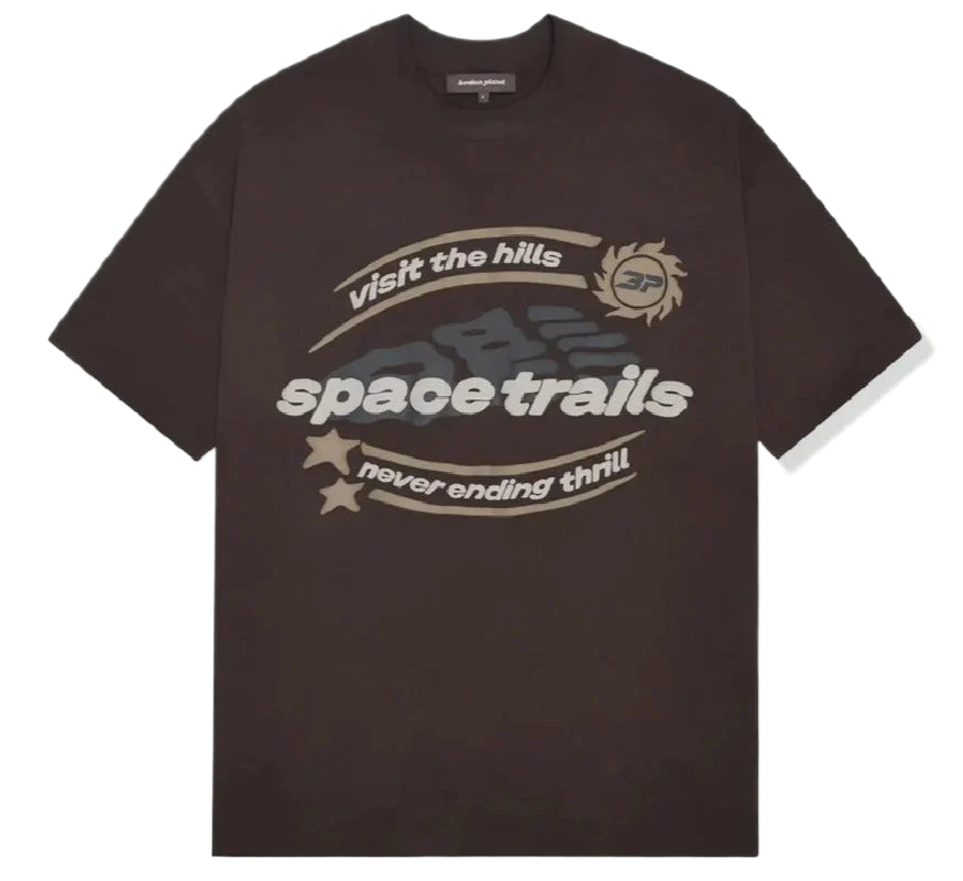 Broken Planet Space Trails T-shirt Brown