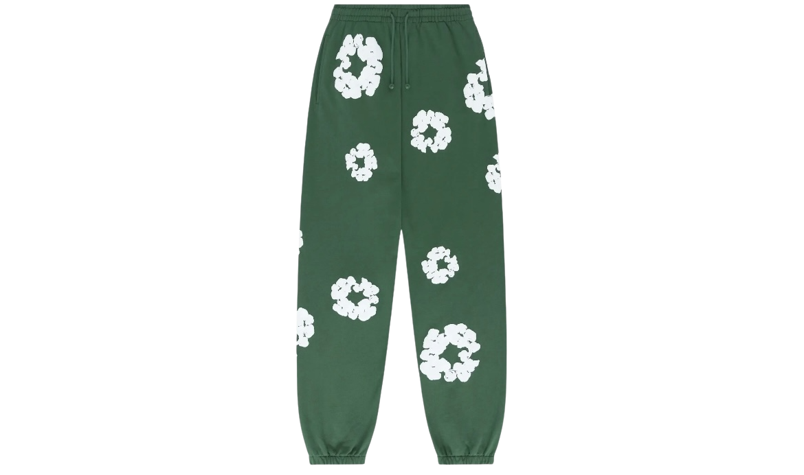 Denim Tears Cotton Wreath Sweatpant Green/White