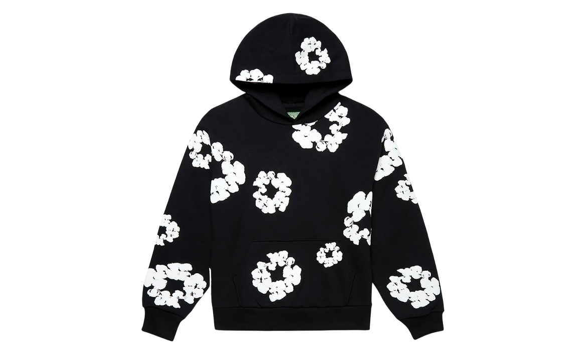 Denim Tears Cotton Wreath Hoodie Black/White