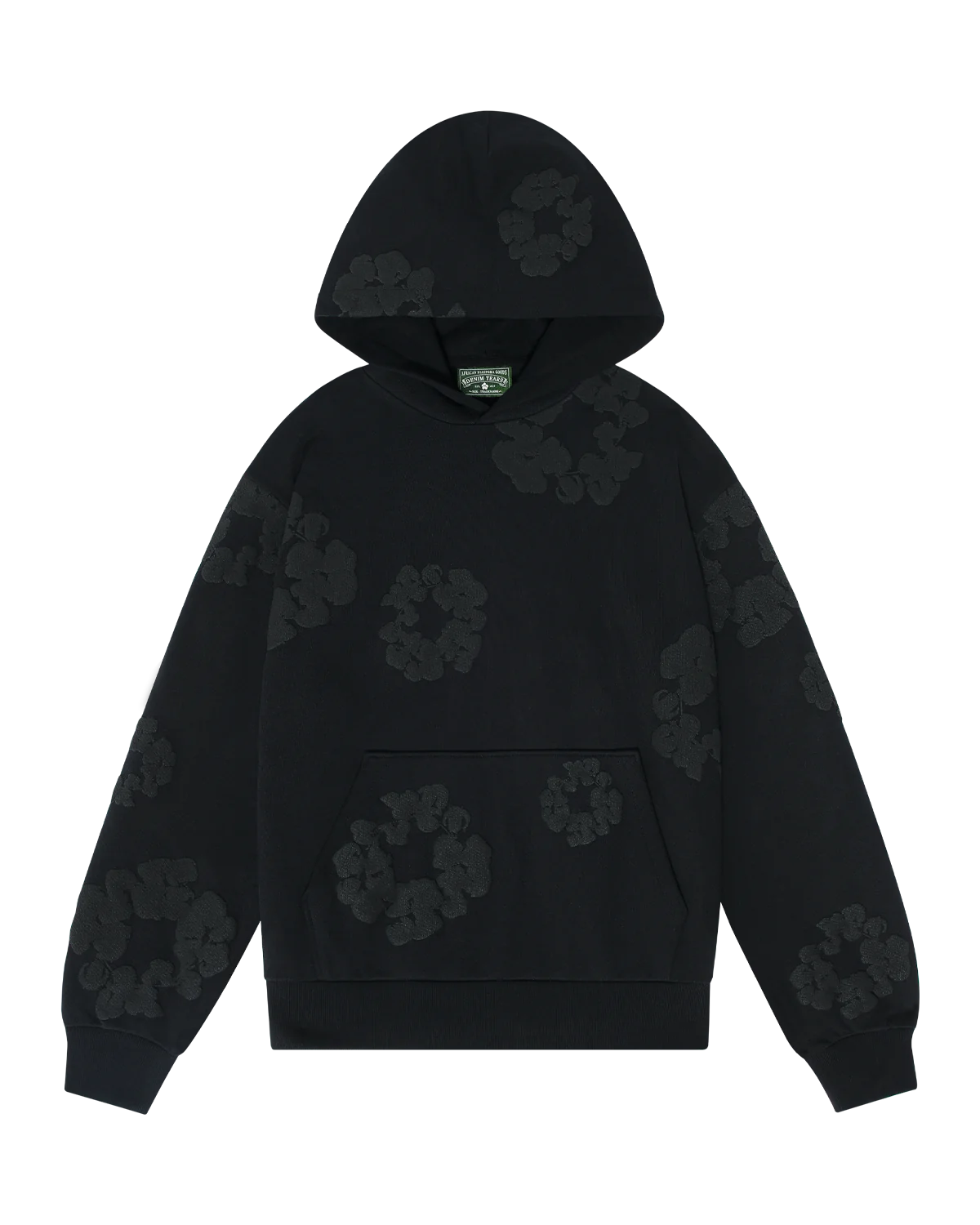 Denim Tears Wreath Hoodie Black Mono