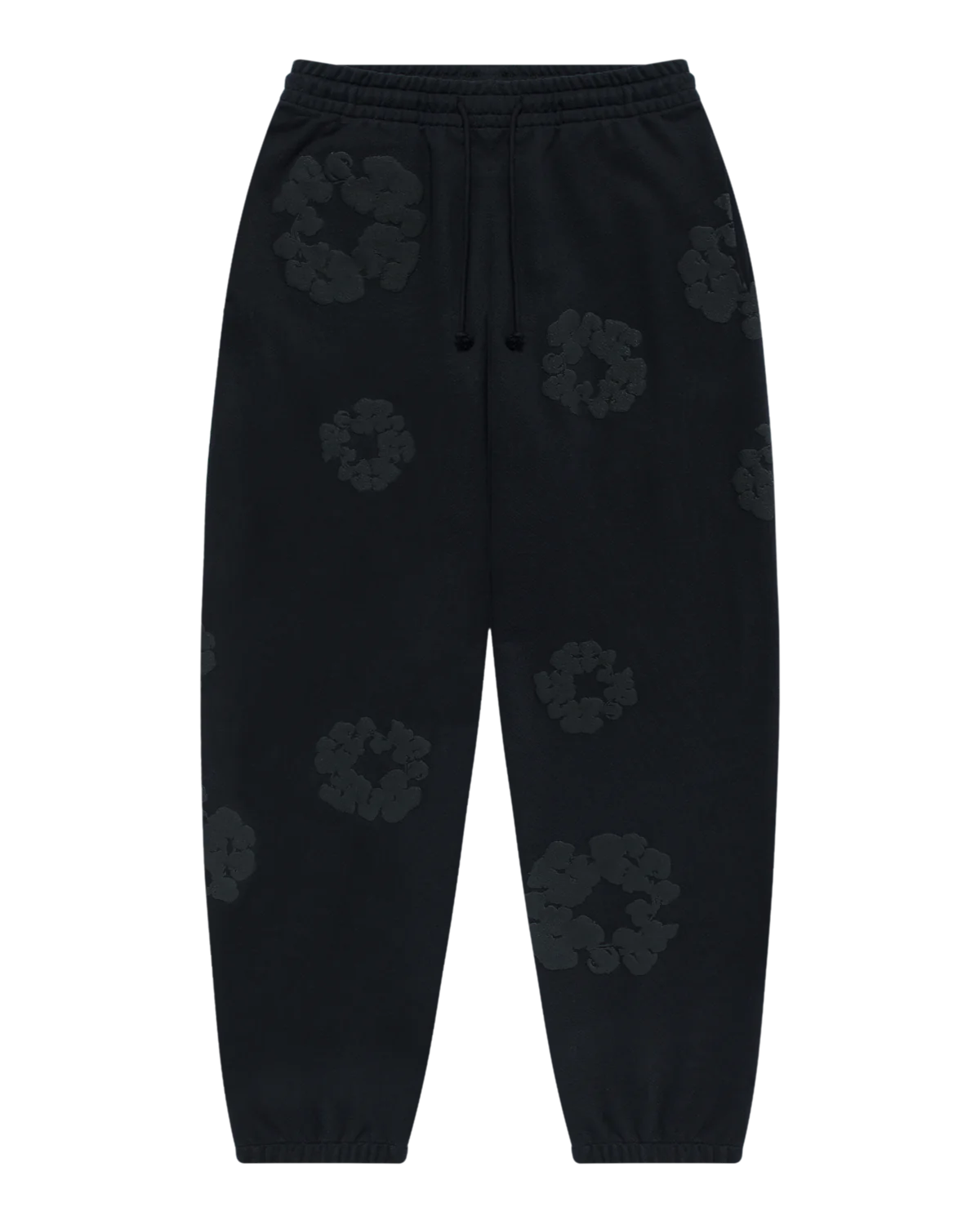 Denim Tears Cotton Wreath Sweatpants Black Mono