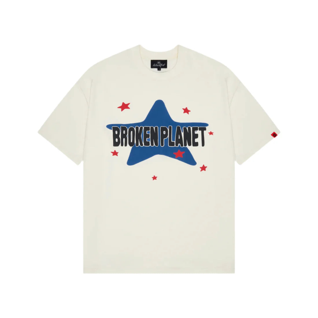 Broken Planet Star T-shirt Vanilla white