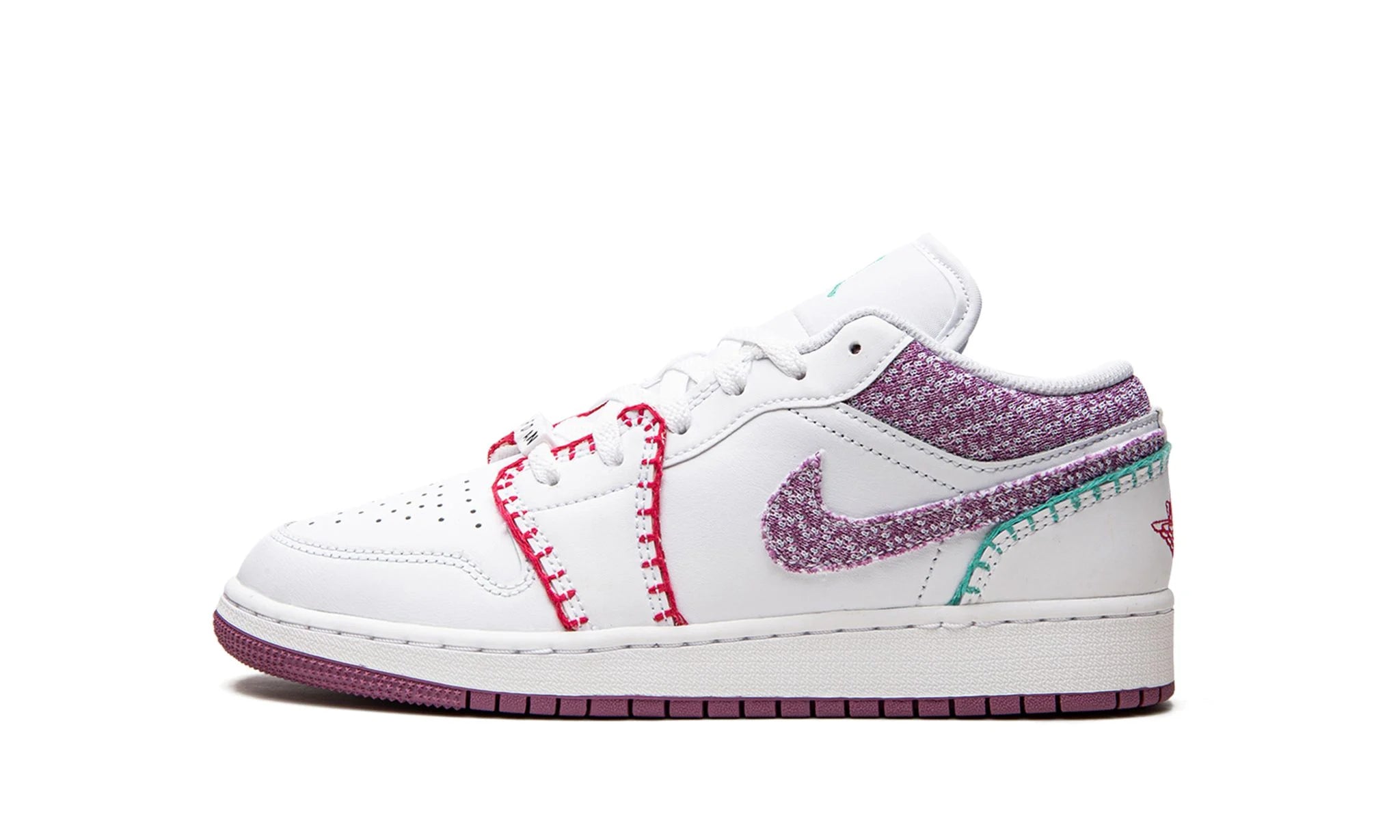 Air Jordan 1 Low "White Light Bordeuax" (GS)