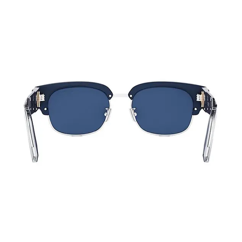 Dior Diamond C1U Black Clubmaster Sunglasses - Shiny Blue