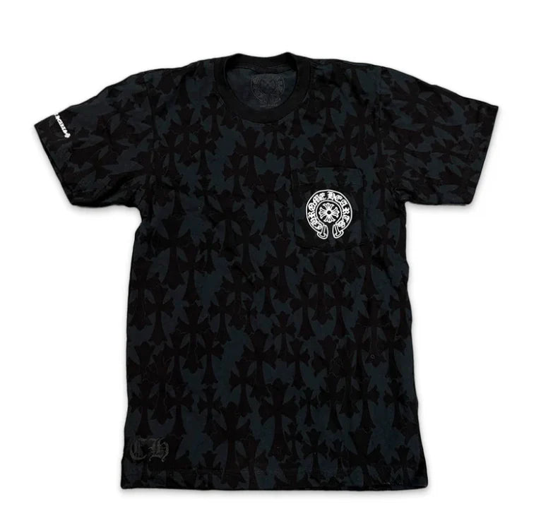 Chrome Hearts Graveyard Cemetery Cross T-Shirt Black