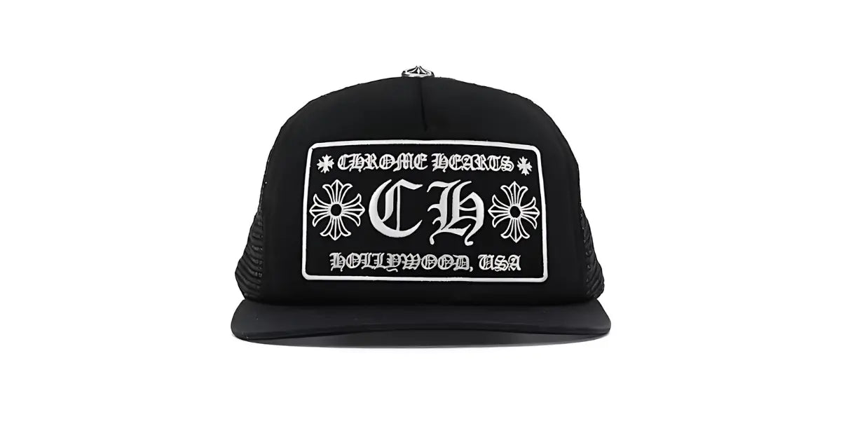 Chrome Hearts CH Hollywood Trucker Hat Black