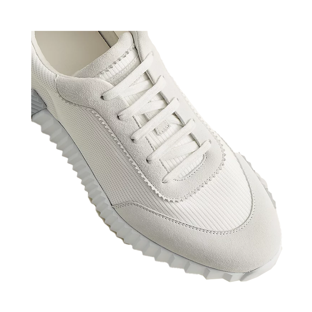 Hermes Bouncing Handmade Sneaker White / Grey Logo