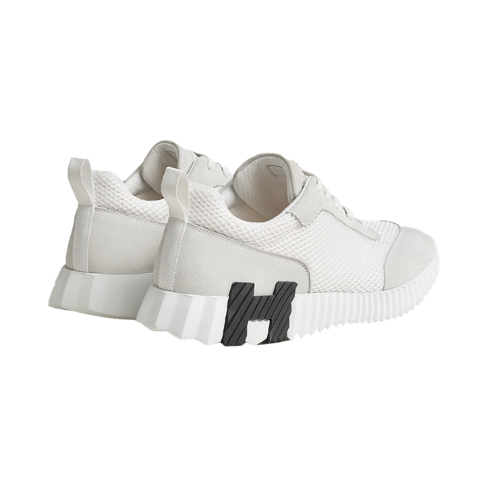 Hermes Bouncing Sneaker White / Black Logo Mesh