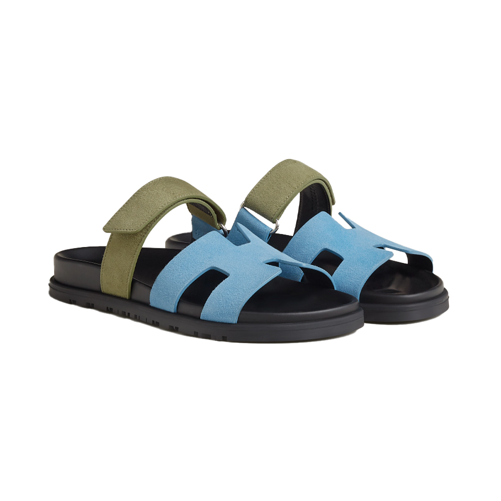 Hermes Chypre Sandal Bleu Cameo/Vert Celadon