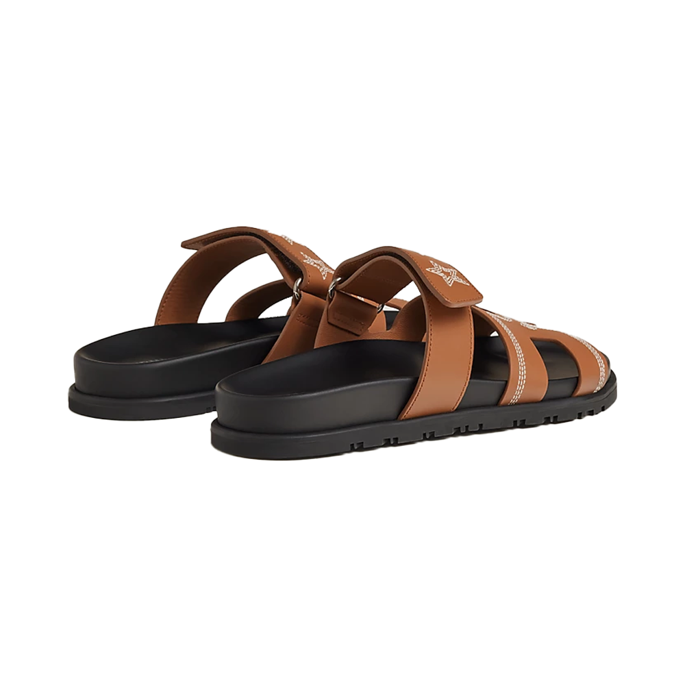 Hermes Chypre Sandal Veau Brode Natural Size 37